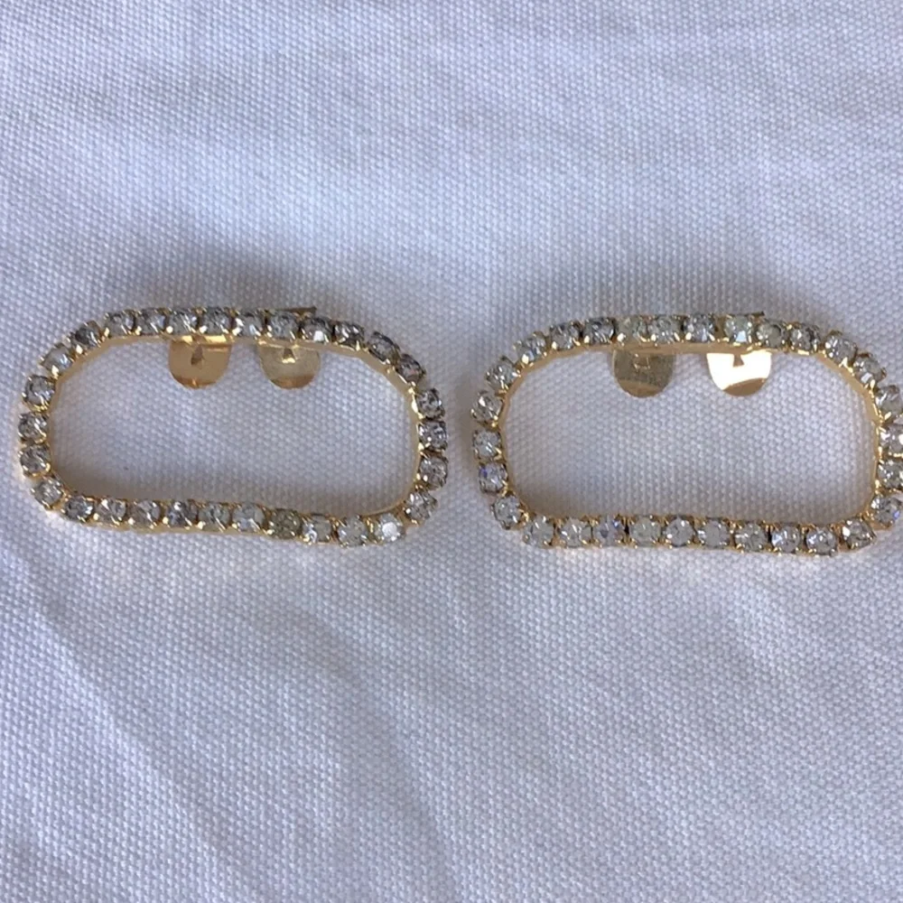 Vintage Rhinestone Shoe Clips - Picture 1 of 4
